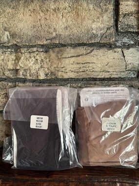 Women’s Medium Black & Taupe Compression socks bundle - Pack of 2, new, no box